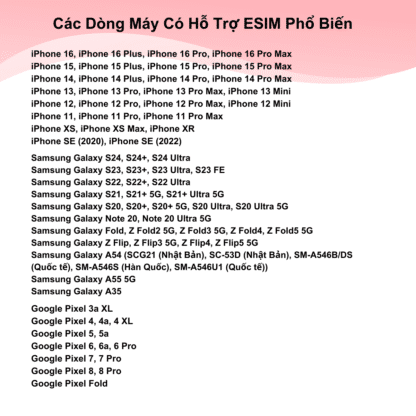 các máy hỗ trợ esim gosim.vn